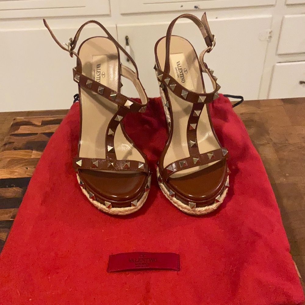 Valentino Garavani rockstud ultra high wedges